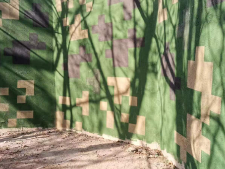 鹰潭外墙围迷彩喷涂 聚焦工业园区围墙